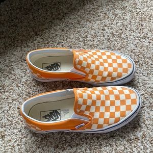 Orange checkered vans